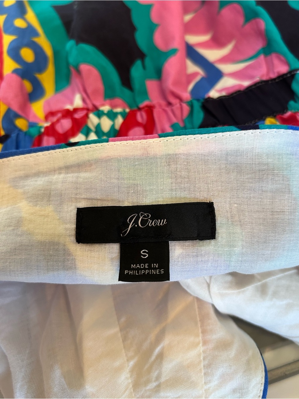 J. Crew Multicolor Floral Crossback Peplum Top - Picture 3 of 3